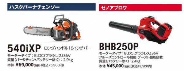 ハスクバーナ・ゼノアの両ブランドを対象とした「秋のバッテリーキャッシュバックキャンペーン」を実施