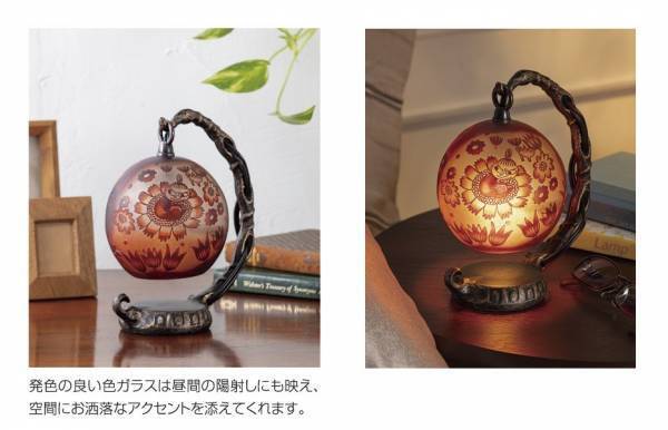 ムーミン谷から抜け出したかのような情景にやさしい光を灯すハンドメイドの彫刻ガラスランプ新発売！