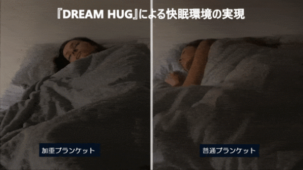 ぐっすり快眠のカギ！ハグされるように不思議な加重ブランケット『DREAM HUG』がMakuakeにてプロジェクト開始