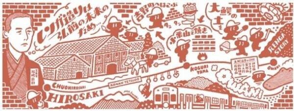 弘前れんが倉庫美術館×弘南鉄道　「HIROSAKI RENGA STORY装飾列車」10月15日から運行開始！