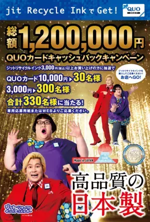 来年も大切なあの人に、心のこもった年賀状を贈りませんか？ジットが120万円 QUOカードキャッシュバックキャンペーン開始
