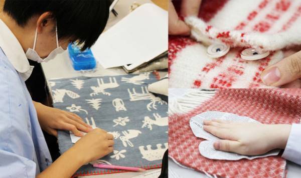 ≪E.OCTのサステナビリティ活動：美術大付属高校生と初の連携授業≫スウェーデンのテキスタイルブランドKLIPPANの端切れを高校3年生がアップサイクル