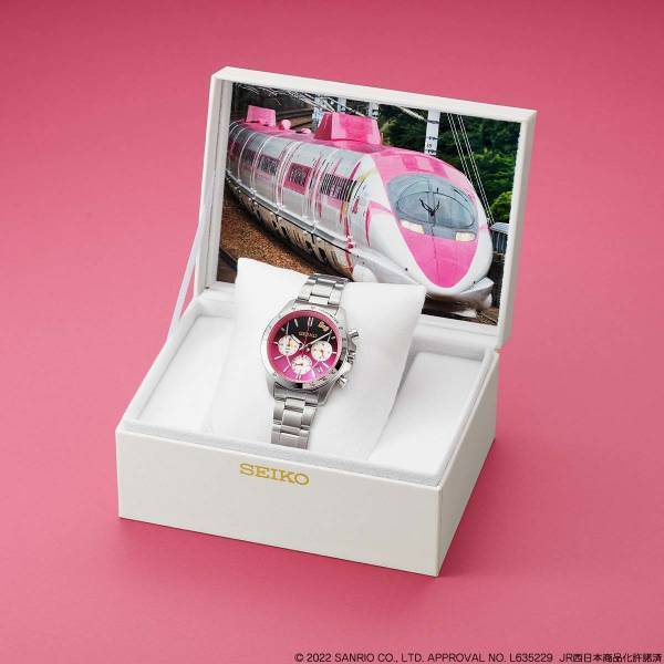 500系新幹線の25周年を記念してエヴァンゲリオン新幹線「500 TYPE EVA」と「ハローキティ新幹線」をイメージしたセイコーの限定ウオッチが登場！