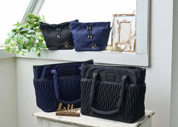 “ベビーカー移動を楽にする”をコンセプトにした「巾着ショルダーバッグ付き 2個持ち解消トート」を11月2日(水)より発売開始！