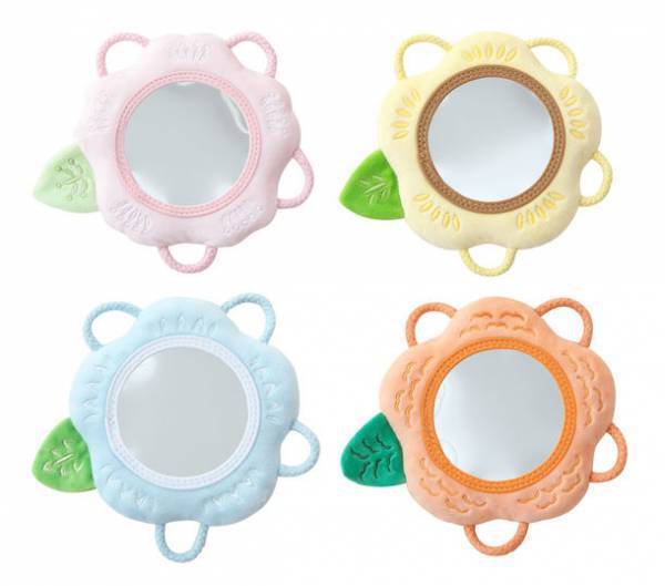 クリスマスギフトにも！赤ちゃんの好奇心を刺激するお花がモチーフの布製ソフトミラー「わっかミラー」に新柄4種登場！