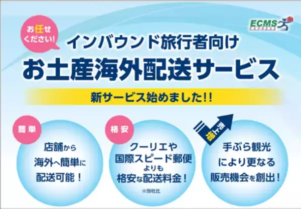 インバウンド旅行者向け『お土産海外配送サービス』を開始