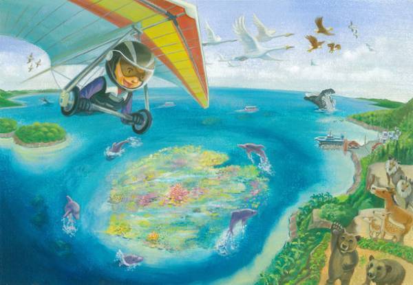 第15回「鉄鋼スラグ製品と海と森」アートコンテスト作品募集　鉄鋼スラグ製品と様々な生命が生き生きと輝き、共存している様子を表現！