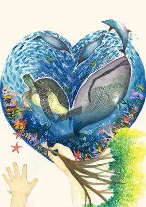 第15回「鉄鋼スラグ製品と海と森」アートコンテスト作品募集　鉄鋼スラグ製品と様々な生命が生き生きと輝き、共存している様子を表現！