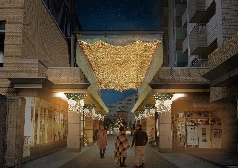 幻想的なライトアップがビッグフラワーを彩る！代官山アドレス・ディセ 冬のイルミネーション