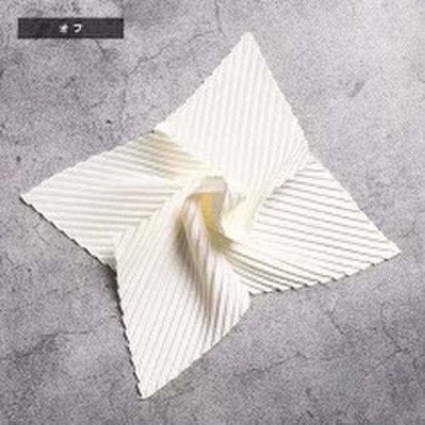 日本初※！洗ってもプリーツ加工が取れないポケットチーフ！？オザキプリーツから特許技術を使ったポケットチーフ「ポケットプリーツ」全5色を発売