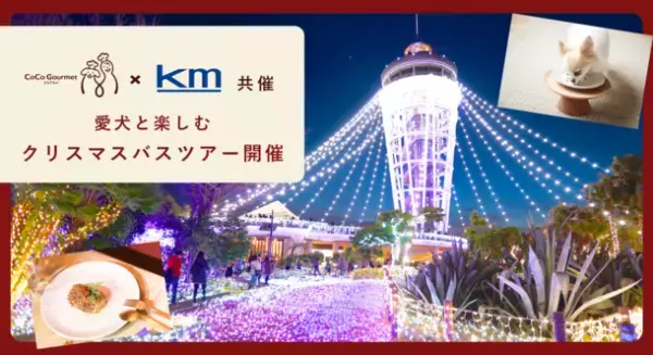 フレッシュペットフード・ココグルメとワンぽちツアーズを展開するkmモビリティサービスの協働事業第二弾！愛犬とクリスマスを楽しむバスツアーを12月18日に開催