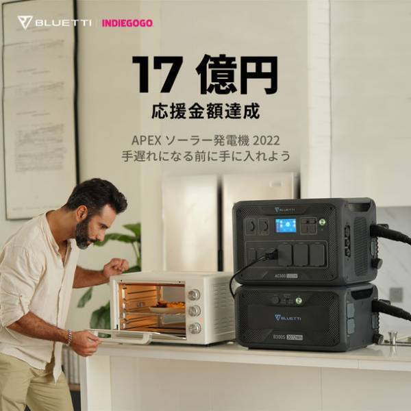 Indiegogoで17億円以上の支援金を達成した大人気、大容量のAC500が日本での予約販売が開始！