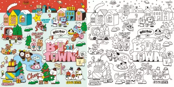 ＜日本初！＞ 人気キャラクター「BT21」の折って使えるメモ折り紙を作れる本が登場！ぬりえブックも好評発売中！