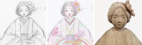彫刻家 灰原愛の雛人形を商品化！作品の雰囲気をそのままに、完全再現で限定生産