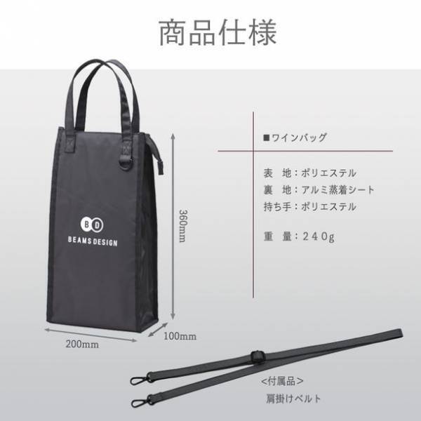 楽天とBEAMS DESIGN(ビームス デザイン)のスペシャルプロジェクト　ホームパーティの必須アイテム『ワインバッグ』11月11日発売！