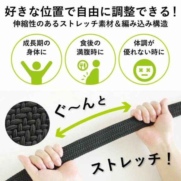 100％リサイクルポリエステル、リサイクルゴム製の未来を考えた日本製メッシュベルト「未紬MITSUMU」を11月28日発売！