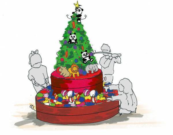 パンダと電車のファミリーパーティ！アトレ上野のクリスマスイベントを12月17日から開催