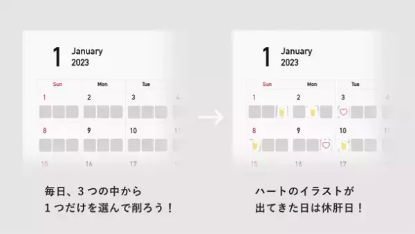 飲めるかどうかは運次第！楽しみながら休肝日を作れる「休肝日スクラッチカレンダー」がMakuakeにて11月25日(金)より先行販売開始
