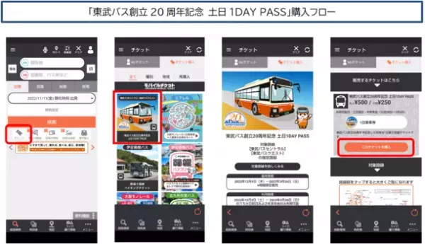 土日祝日・年末年始限定のお得な1日乗り放題チケット「東武バス創立20周年記念 土日1DAY PASS」を期間限定で販売
