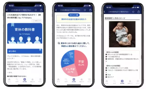 パパ専用アプリ「パパninaru」、プレパパの育休検討をサポートする「パパ育休ペディア」機能を追加！