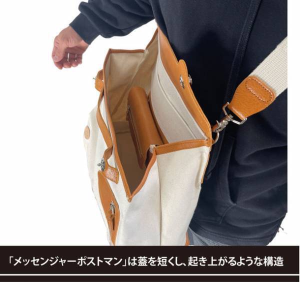 財布と鞄が一つに！ガバッと開く郵便屋さんみたいなカバン「メッセンジャーポストマン」プロジェクト開始1週間で目標金額3,000％を達成！1月16日まで先行予約販売中