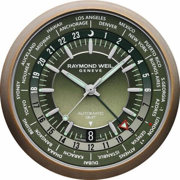 レイモンド・ウェイル、新作の機械式GMTウォッチ『フリーランサー GMT ワールドタイマー』を12月20日発売