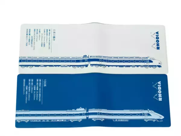 RHODIA・BICとのコラボ商品　0系トラベル筆記セット・100系トラベル筆記セット新発売！歴代の新幹線が並んだフラットポーチ付き