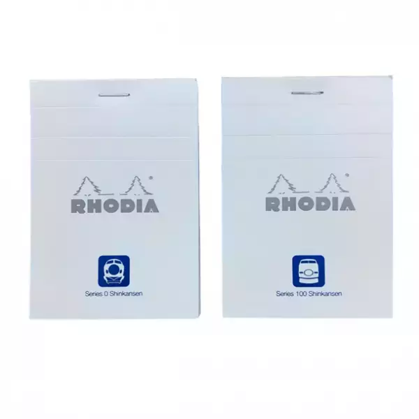 RHODIA・BICとのコラボ商品　0系トラベル筆記セット・100系トラベル筆記セット新発売！歴代の新幹線が並んだフラットポーチ付き