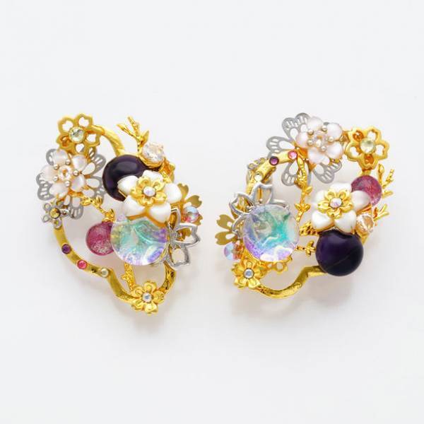 ピアスのようなイヤリング「ぴあり」を製作するジュエリー京都「源氏物語」シリーズ最後となる第10弾　新作「紫の上」を12月16日(金)に発売！