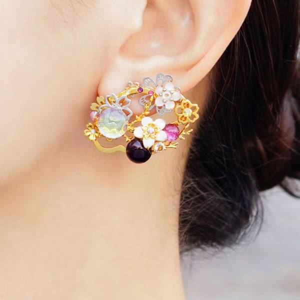 ピアスのようなイヤリング「ぴあり」を製作するジュエリー京都「源氏物語」シリーズ最後となる第10弾　新作「紫の上」を12月16日(金)に発売！