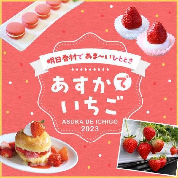 “いちごの村”奈良・明日香村に旬の季節が到来！いちご狩りやブランドいちご『あすかルビー』が抽選であたるキャンペーンを開催！