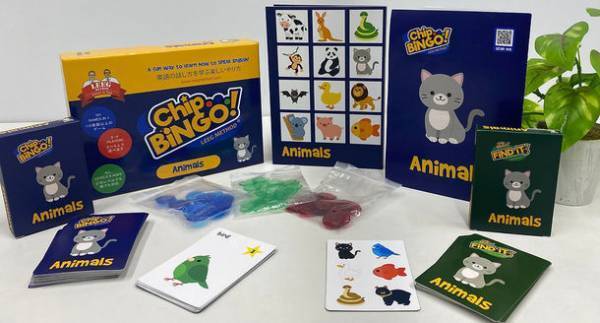 英語を勉強しない英語習得法！ゲーム型英語学習教材Chip Bingoシリーズ“Animals”編2月26日から先行予約販売を開始
