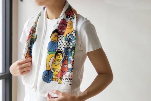 独創的な感性をタオルに乗せて。『ハンディキャップアーティスト×老舗今治タオルメーカー』のタオルてぬぐい・ハンカチが累計2万枚の販売を達成