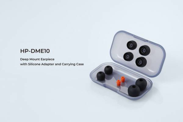 イヤホンの装着感を高めるディープマウントイヤーピースにポート径調節アダプターと収納ケースを付属した「HP-DME10」が1月21日(土)に発売！