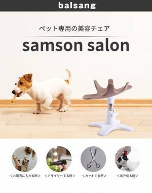 シャンプーも楽々、ペット専用チェア『サムソン・サロン』が使いやすくなって登場！2月16日までプロジェクト実施！