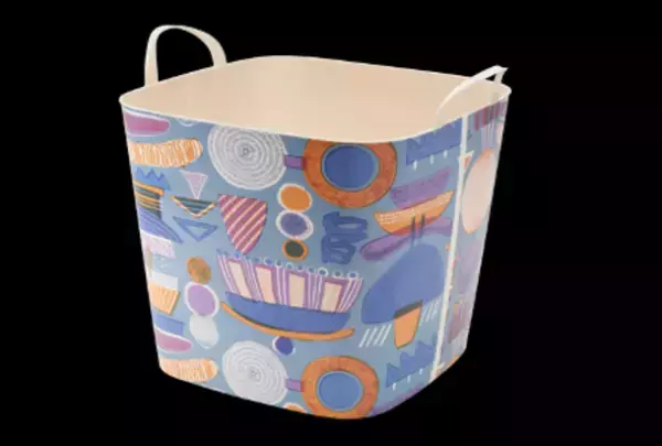 《「集める 重ねる 組み合わせる」収納のスタックストー》stacksto,の積み重ねる収納「baquet」が炭酸デザイン室のオリジナルブランド「TANSAN TEXTILE」とコラボレーション　2023年2月1日より公式オンラインストアなどで販売開始