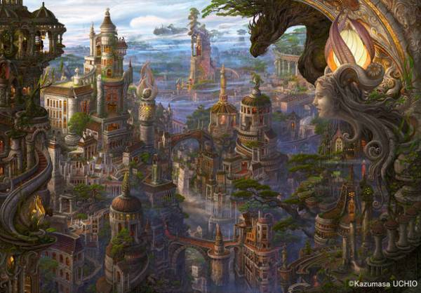 映画版「ファイナルファンタジー」やアニメ「魔女の旅々」などのコンセプトアートを手掛ける ファンタジーアートの巨匠 内尾 和正氏の個展を横浜赤レンガ倉庫にて開催