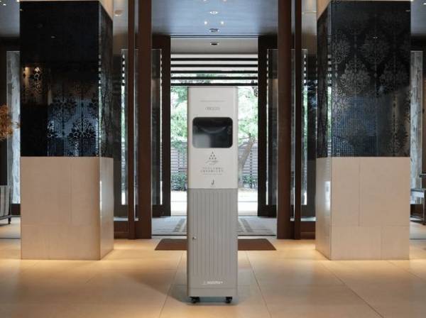 大型アルコールディスペンサーは新時代へ。空間に溶け込む自動消毒器「HUNMU J」1月末発売