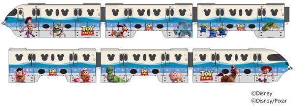 ディズニー★JCBカード　新デザイン「トイ・ストーリー」登場記念！トイ・ストーリーを特別にデザインしたラッピング車両が期間限定でディズニーリゾートラインに登場