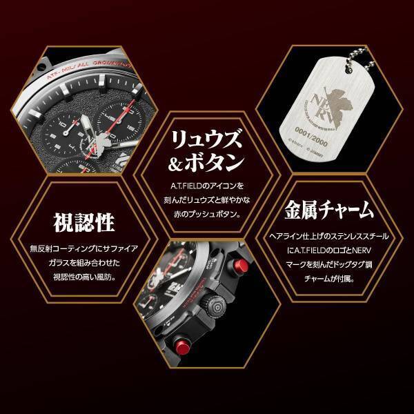 エヴァンゲリオンのワークブランド「A.T.FIELD EVANGELION WORK」よりタフなミリタリー仕様のクロノグラフが登場