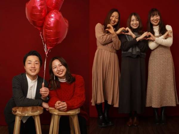 「バレンタインセルフフォト」は真っ赤なスタジオでロマンティックに　渋谷と新宿のセルフ写真館「PICmii」で2月8日(水)から