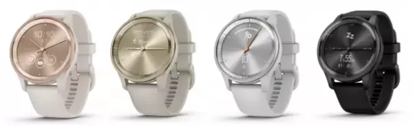 アナログ時計にタッチディスプレイを備えたハイブリッドスマートウォッチに、スタイリッシュな女性向けモデルが登場　Garmin『vivomove Trend』を2月9日(木)に発売