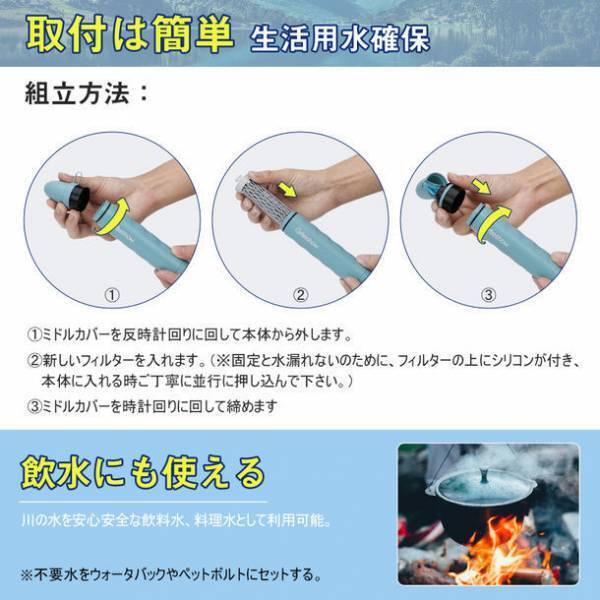 初春セール！2月2日(木)～5日(日) Amazonにて実施　世界初のリチウム電池駆動のサバイバル携帯浄水器「GreeShow　GS-2801／282」を史上最安価格で販売