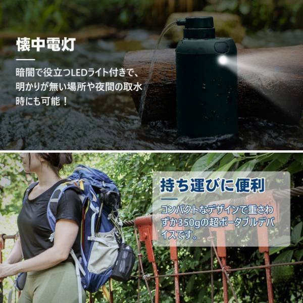 初春セール！2月2日(木)～5日(日) Amazonにて実施　世界初のリチウム電池駆動のサバイバル携帯浄水器「GreeShow　GS-2801／282」を史上最安価格で販売