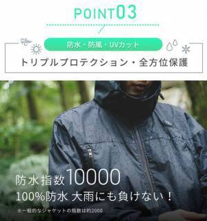 首元から効率よく加温。洗濯可能かつ10以上の収納・耐水・防風のアウトドアパーカー「Amazing IQ」の先行販売を開始