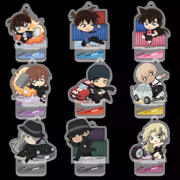 TVアニメ「名探偵コナン」新規描き起こしデフォルメイラストのグッズが新登場！スパイのような衣装を身にまとい、動きのあるポーズのキャラクター全9種で展開！