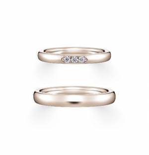 ～Happy Valentine’s Day～ 溶け込むように指にフィットするペールブラウンゴールドの結婚指輪