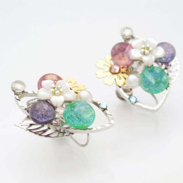 ピアスのようなイヤリング「ぴあり」を製作するジュエリー京都　「源氏物語」シリーズ番外編　新作「若紫～初草～」を2月17日(金)に発売！