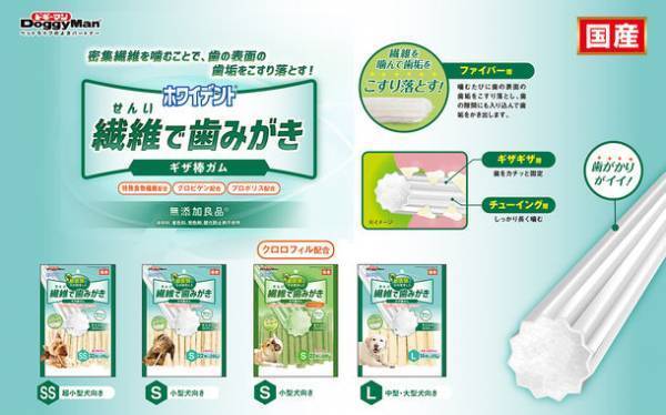 ドギーマンと獣医師が共同開発、食べる歯みがき習慣『ホワイデント』シリーズから新しく3種が2月20日に発売！