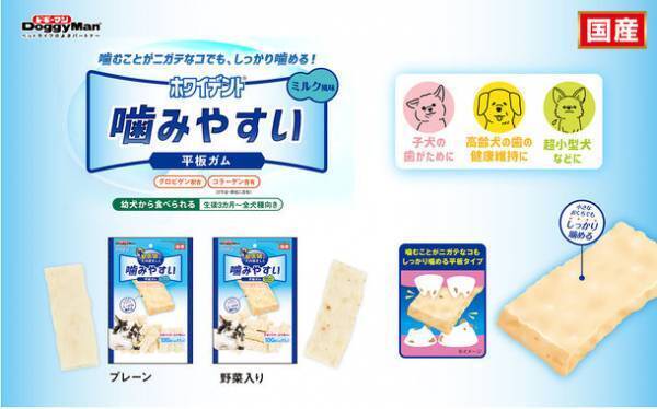 ドギーマンと獣医師が共同開発、食べる歯みがき習慣『ホワイデント』シリーズから新しく3種が2月20日に発売！